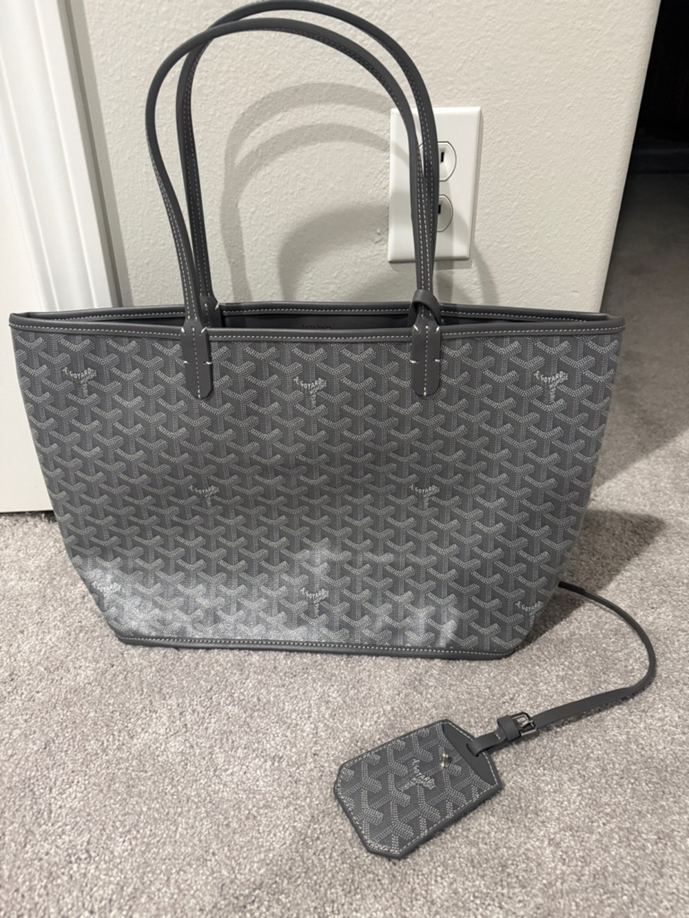 Anjou pm grey tote bag